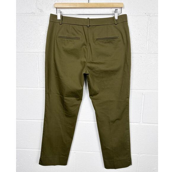 Ann Taylor Stretch Pants‎ Womens 6 Olive Green Ankle Slim Career - Picture 2 of 7